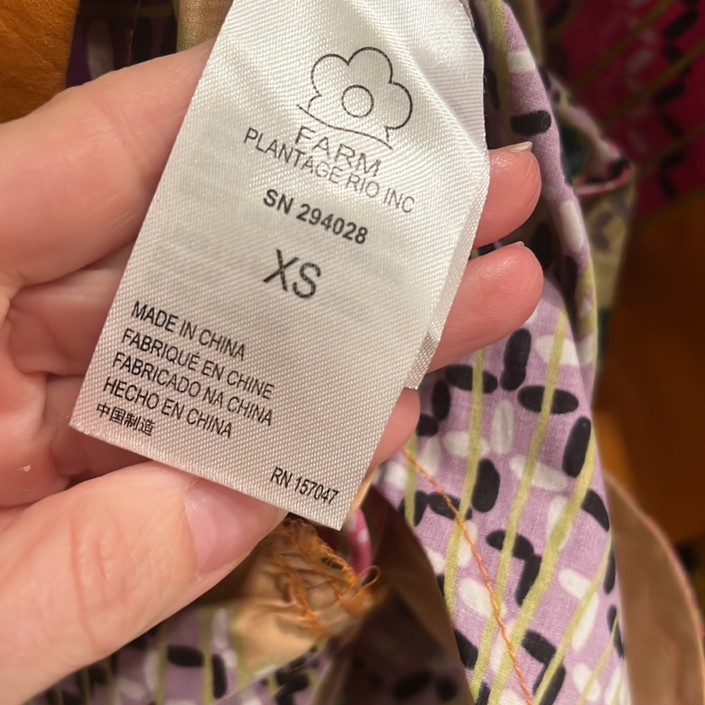 Farm Rio colorful belted dress XS - Picture 7 of 9